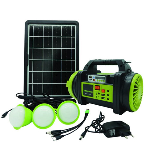 Büro Ev Ofis Hediyesi için Solar Şarjlı 30 W E Aydınlatma Radyo Fan Powebank Seti