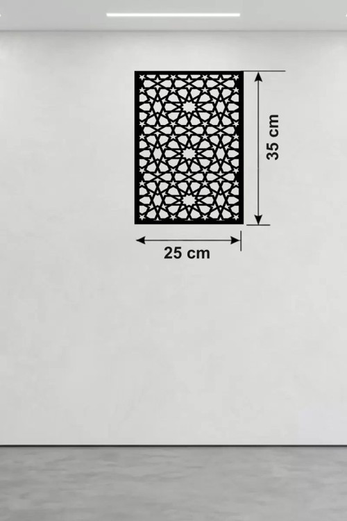 Büro Ev Ofis Dekoru için 25x35CM Ahşap Laser Kesim Geometrik Yıldız Geçme Pano Duvar Süsü