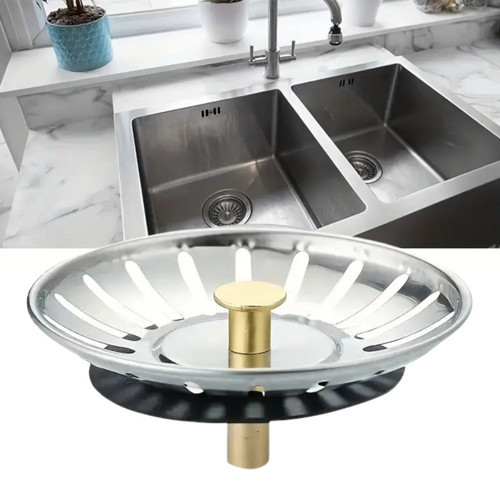 Büro Ev Ofis Mutfağı için Paslanmaz Çelik Evye Lavabo Gider Süzgeci Atık Gıda Tıpası