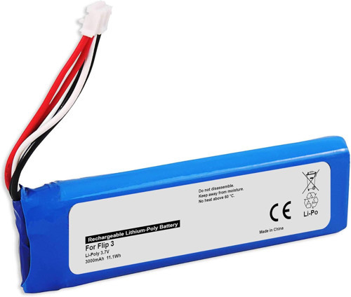 Büro Ev Ofis Cihazları için Flip 3 uyumlu 3.7V 3000MAH Soketli Batarya
