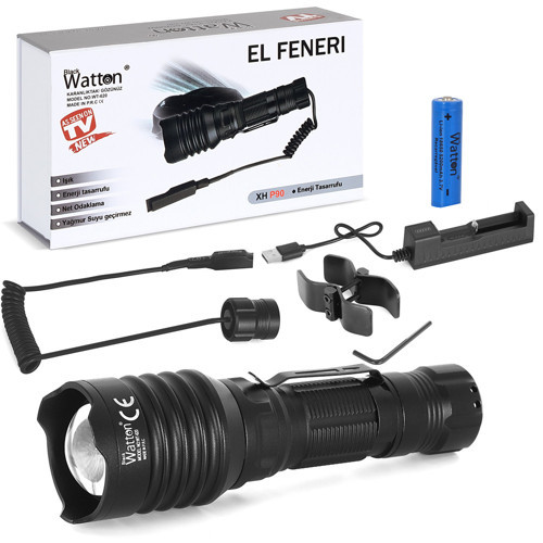 Büro Ev Ofis Kamp Keyfi için Şarjlı TG-10 LED Şarjlı Güçlü Işık Fener Lambası