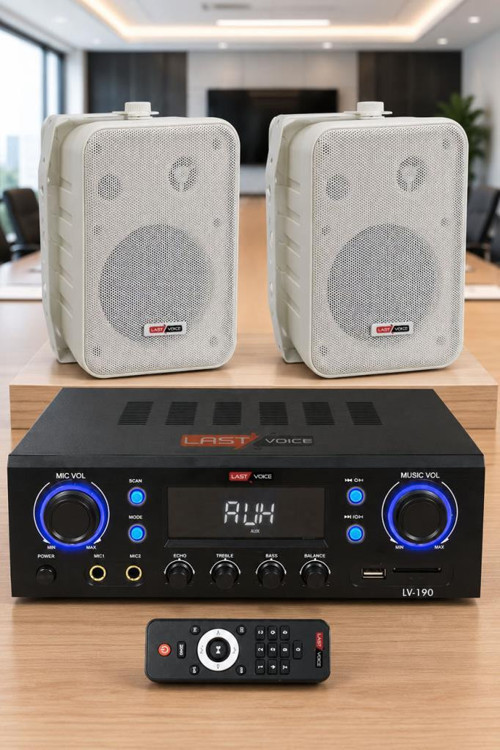 Wall Small Paket-1 Hoparlör ve Anfi Ses Sistemi Seti (1 ANFİ + 2 HOPARLÖR)