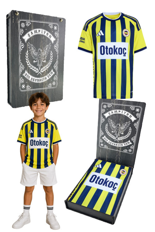 ORİJİNAL LİSANSLI 26/27 SEZON SARI-LACİVERT ÇOCUK FORMA LAZER KUTU HEDİYELİ