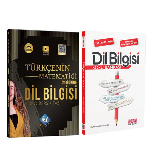 Kr Akademi TYT AYT KPSS Dil Bilgisi Türkçenin Matematiği Video Ders ve AKM Dil Bilgisi Soru Bankası Seti