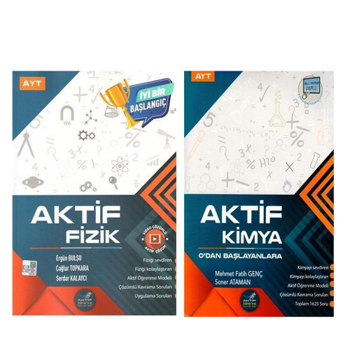 Aktif Öğrenme AYT Fizik ve Kimya 0 dan Başlayanlara Seti 2 Kitap