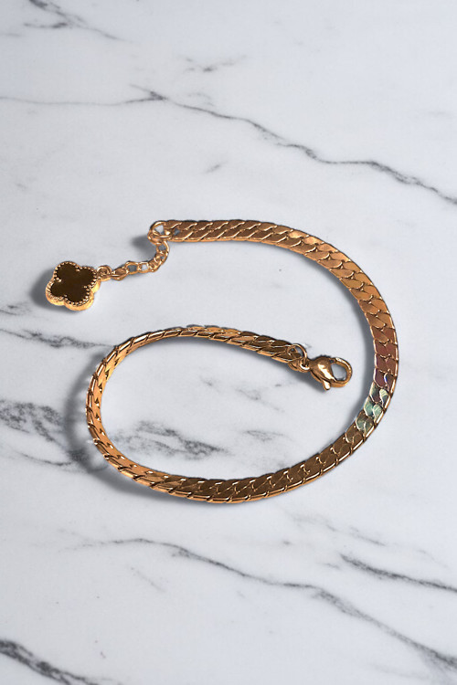 Ak Store Silver Gümüş Kaplama Paslanmaz Çelik Ezme Gurmet Sık Örme İtalyan Model Zincir Bileklik 5 Mm Gold