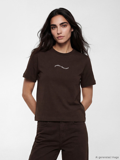 LC WAIKIKI Kahverengi Tişört