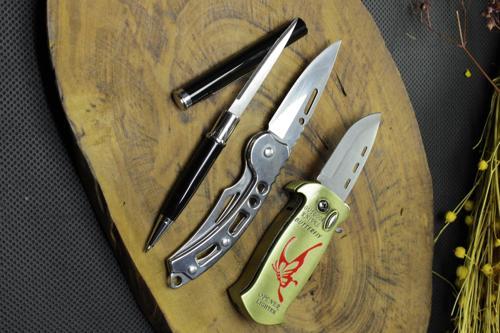 Bıçaklı Çakmak 16 cm Alaska Çakı ve Gizli Kalem Bıçak