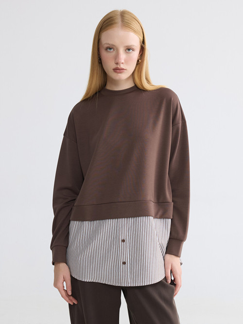 Modest Kahverengi Sweatshirt