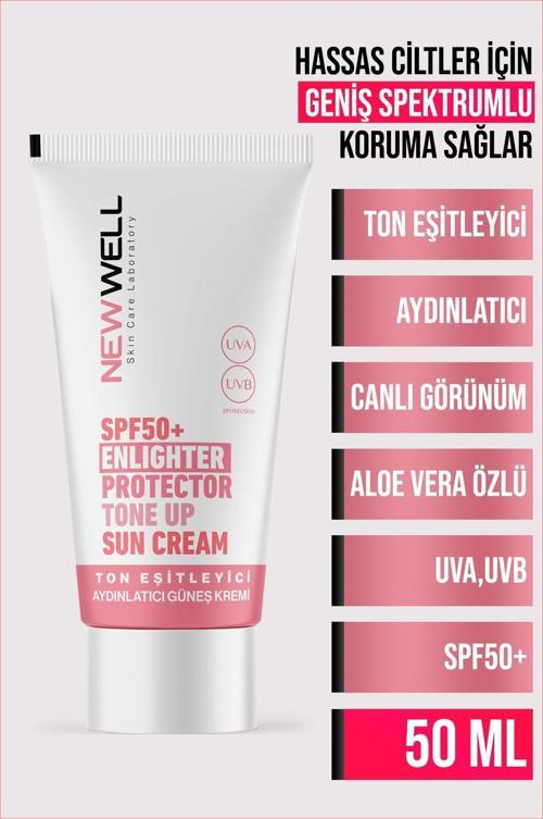 Ton Eşitleyici Yüksek Koruma Etkili Spf50 + Aydınlatıcı Pembe Yüz Güneş Kremi 50 Ml