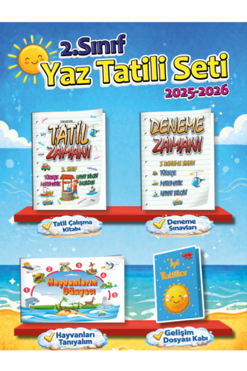 Mavi Deniz Yayınları 2.Sınıf Yaz Tatil Kitap Seti Tüm Dersler Dönem Tekrarı 2026 12 Parça
