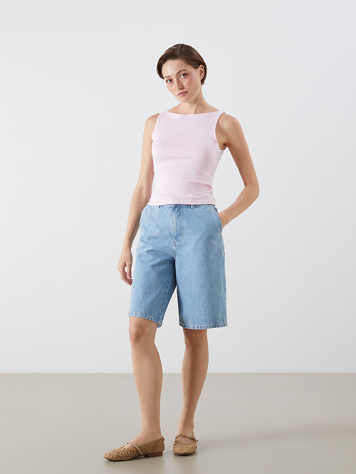 Jeans İndigo Şort