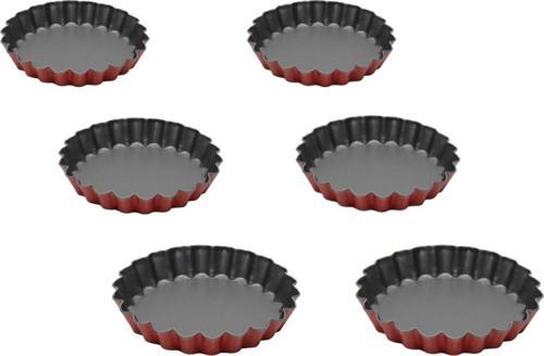 Anto Mini 6'lı Tart Kalıbı Kırmızı