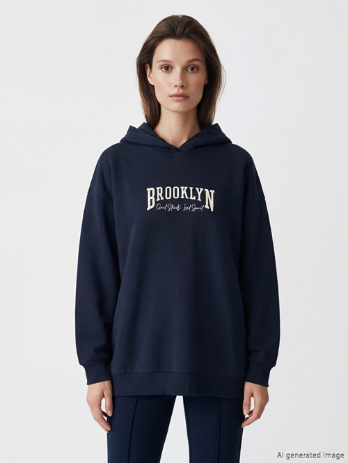 Modest Lacivert Sweatshirt