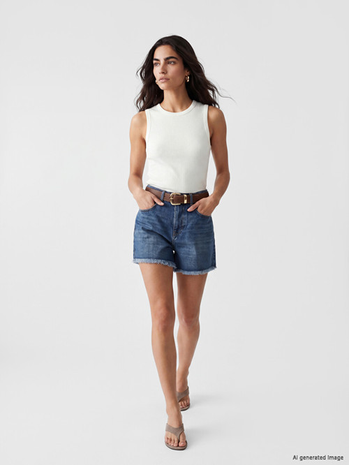 Jeans İndigo Şort