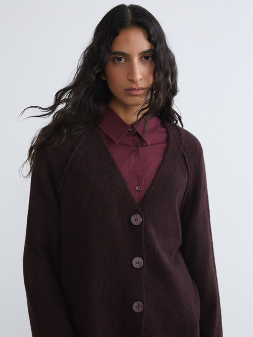 Modest Bordo Hırka