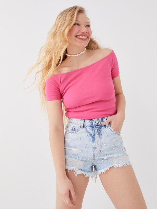 Jeans İndigo Şort