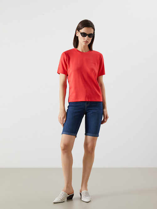 Jeans İndigo Şort