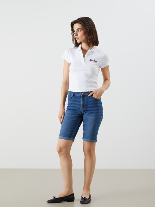 Jeans İndigo Şort