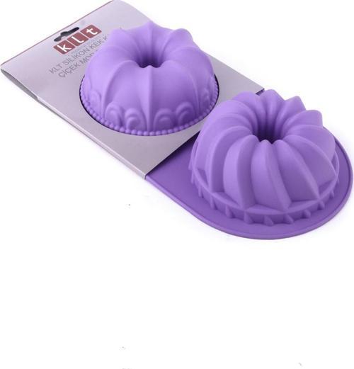 Silikon Kek Kalıbı Çiçek Mor 27X15X6Cm