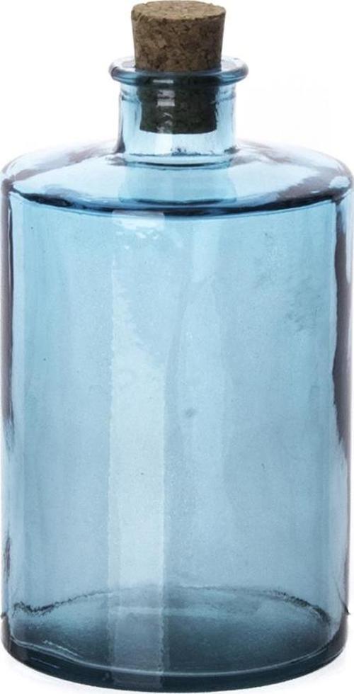 Cilind Şişe 16 Cm Mavi