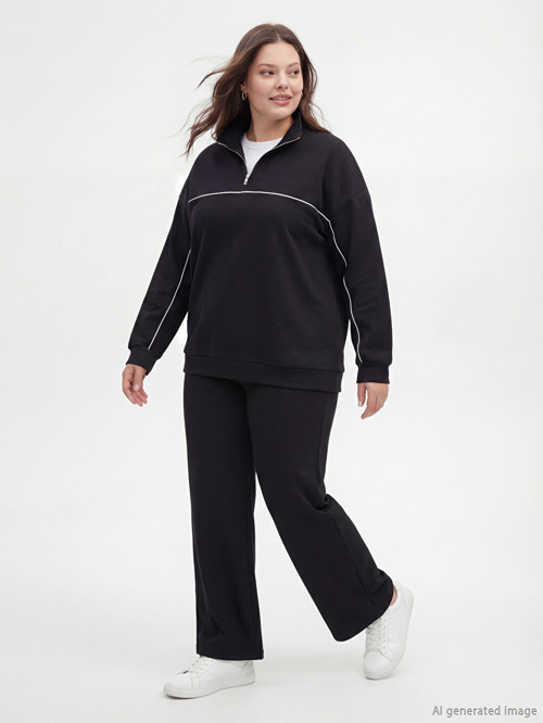 Modest Siyah Sweatshirt