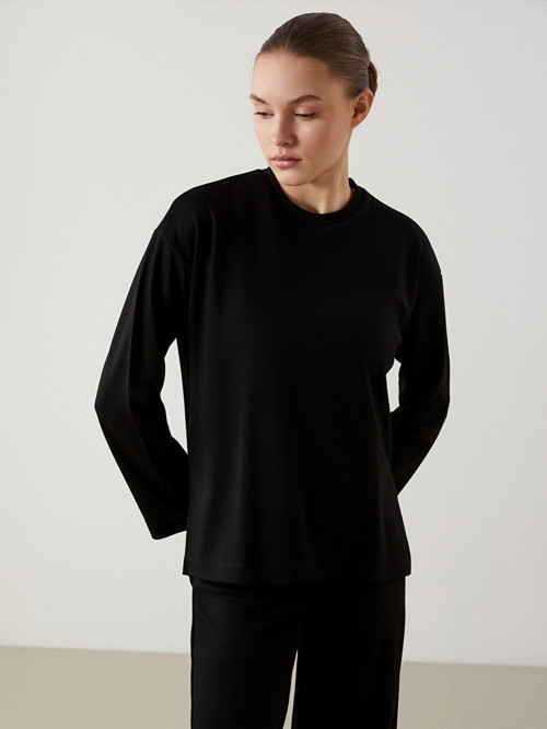 Modest Siyah Sweatshirt
