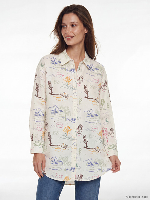 Modest Ekru Tunik