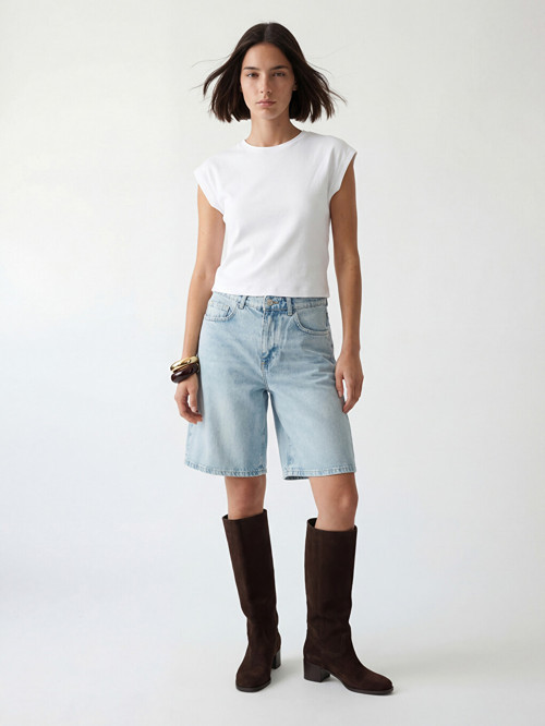 Jeans İndigo Şort