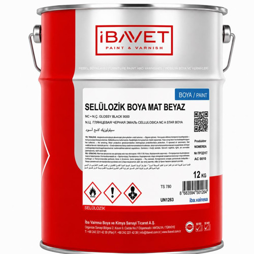 Selülozik Boya Mat Beyaz 12 Kg