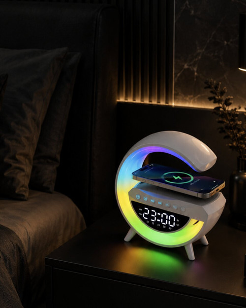 Kablosuz RGB Bluetooth Hoparlör USB FM ve AUX Destekli Taşınabilir Ses Sistemi - RFIOVS3714-6484