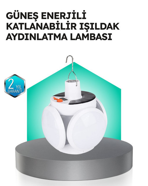 Pratik Katlanabilir Solar LED Aydınlatma Lambası - RFIOVS3557-3735