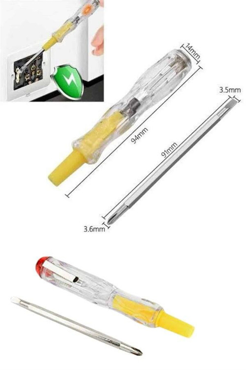 Çift Uçlu Kontrol Kalemi Elektrik Test Kalemi Şeffaf - RFIOVS4629-9838