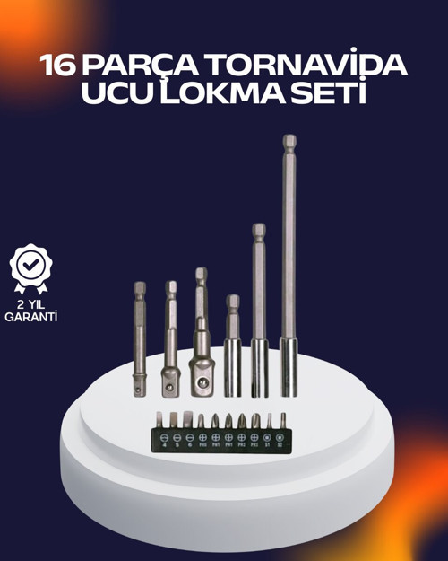 16 Parça Usta İşçilik Bits Takımı Vida Sökme Takma Set - RFIOVS9837-7740