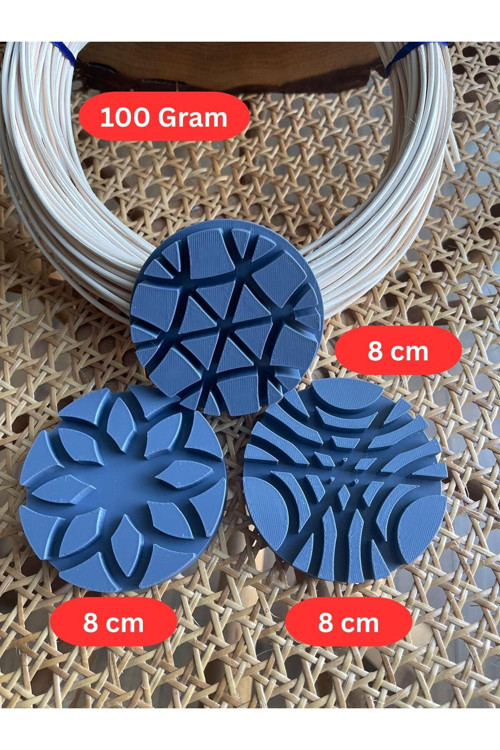 Rattan Core Doğal Bambu Çubuk 2 Mm 100 Gr Ve 3 Adet 8 Cm Küçük Boy, Rattan Örme Kalıbı 2 Si Birlikte