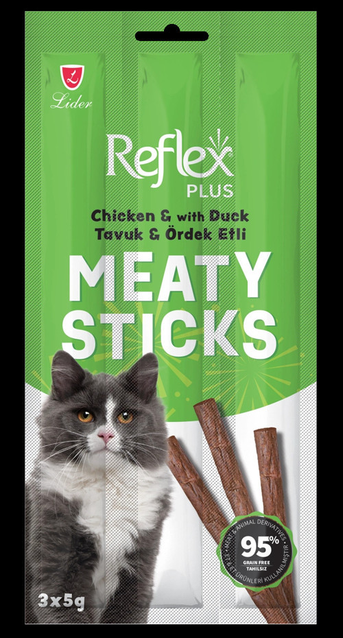 Meaty Sticks Tavuklu ve Ördekli 3x5 gr Kedi Ödül Çubuğu