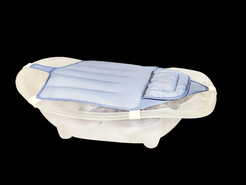 Köpüklü Kafa Destekli Bebek Banyo Filesi - Mavi