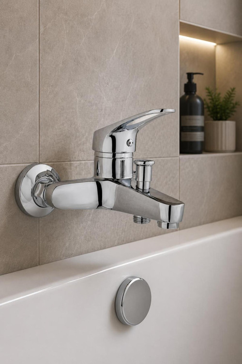 Kumru Banyo Bataryası Pirinç Krom Banyo Bataryası