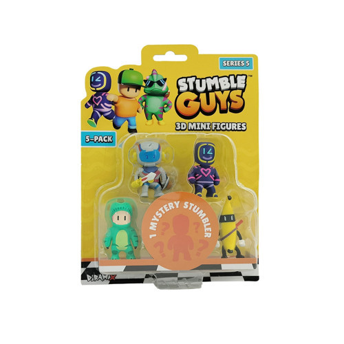 Stumble Guys Seri 5 Mini Figür Seti 5'li Paket - Popüler Oyun Karakterleri