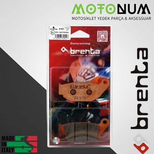 Honda Cbr 250 R Arka Fren Balata Sinterli Brenta ( Made İn İtaly)