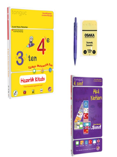 Tonguç 3'ten 4'e Hazırlık Kitabı ve Akıl Notları