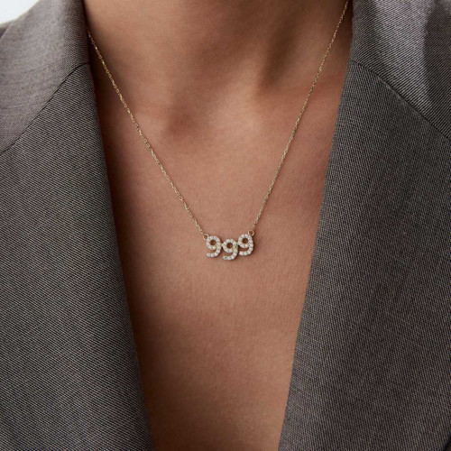 999 Taşlı Manifest Kolye