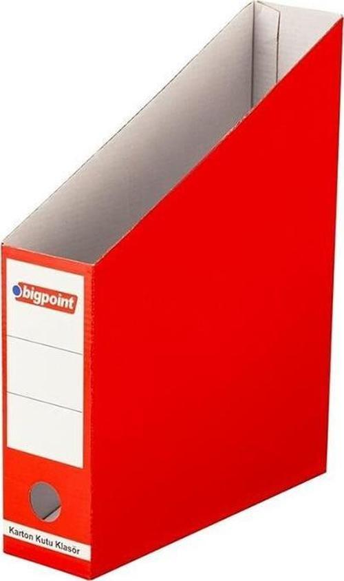 Karton Kutu Klasör Magazinlik Kırmızı (6 Adet)