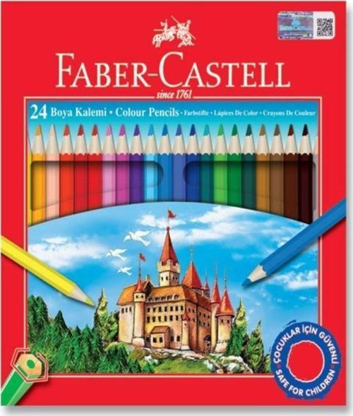 Faber-Castell Catell 24 Lü Kuru Boya Kalemi Karton Kutulu