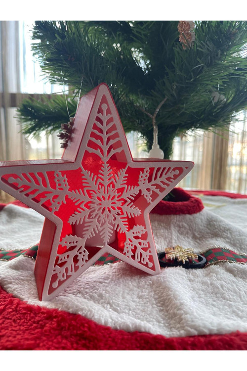 Yılbaşı Temalı, Yıldız Figürlü Tealight 2 Adet