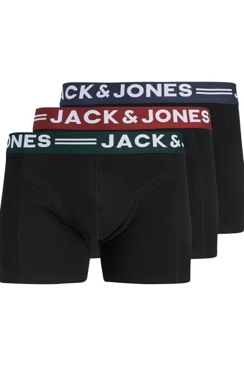 Jack & Jones SENSE Erkek Boxer 3’lü Paket – Pamuklu, Rahat Kesim (NOOS)