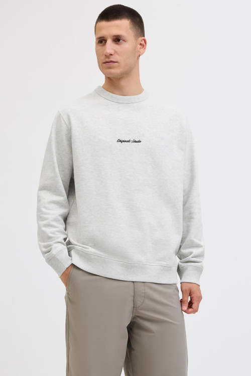 Jack & Jones JORNORREBRO Nakış Detaylı Bisiklet Yaka Erkek Sweatshirt