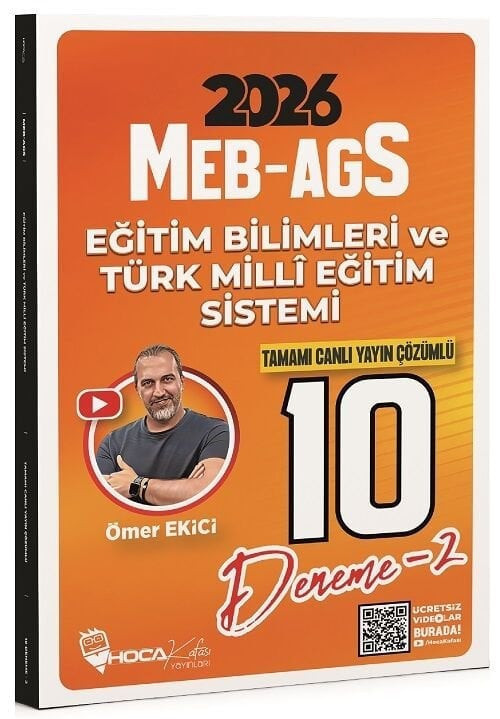 YENİ AGS - Hoca Kafası 2026 MEB-AGS Eğitim Bilimleri ve Türk Milli Eğitim Sistemi 10 Deneme Çözümlü - Ömer Ekici Hoca Ka