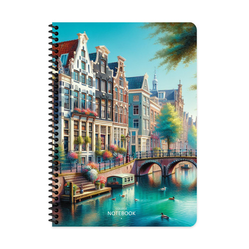 Keskin A4 Çizgili PP Kapak City Spiralli Defter - Amsterdam