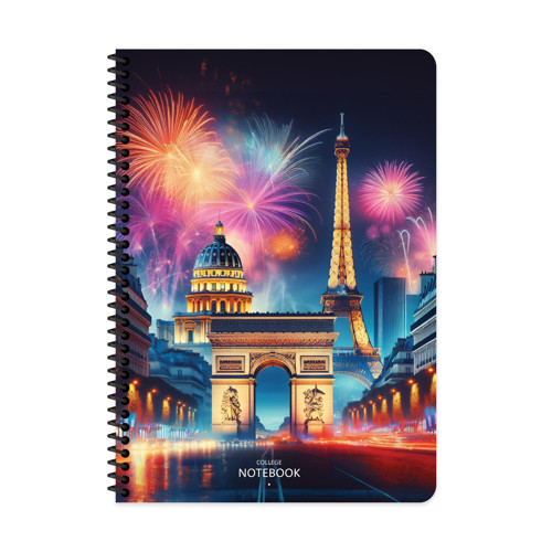 Keskin A4 Çizgili PP Kapak City Spiralli Defter - Paris